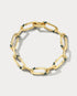 Yellow Gold, Teal Enamel, and Diamond Chain Bracelet - Ammrada