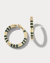 Yellow gold and Enamel Hoops Large - Ammrada