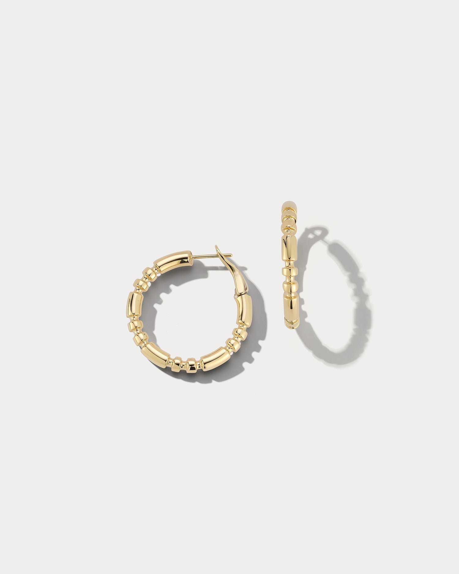 Small Yellow Gold Hoops - Ammrada