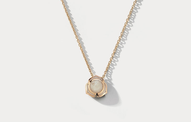 Heartnote Rose Gold and Pearl Ceramic Pendant - Ammrada