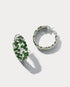 Tsavorite and Diamond Hoops - Ammrada