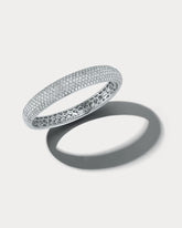 White Gold Diamond Bangle - Ammrada