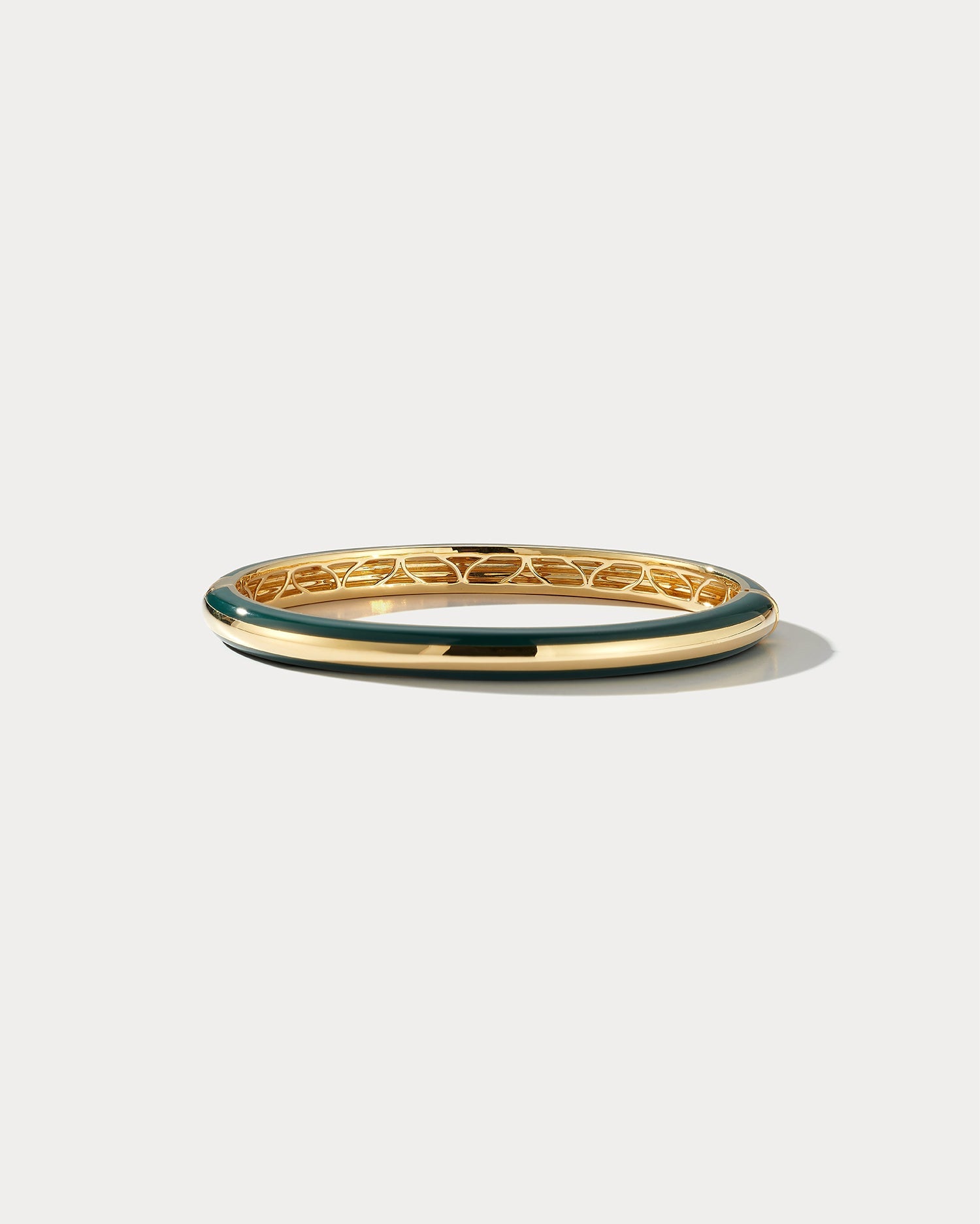 Teal Ceramic &amp; 18k Yellow Gold Bangle - Ammrada