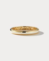 White Ceramic & Yellow Gold Bangle - Wide - Ammrada