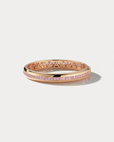 Rose Gold & Pink Sapphire Bangle - Wide - Ammrada