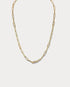 Yellow Gold & Diamond 16 Inch Mixed Link Necklace - Ammrada