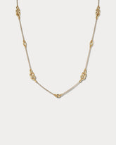 Yellow Gold & Diamond 16 Inch Infinity Necklace - Ammrada