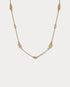 Yellow Gold & Diamond 16 Inch Infinity Necklace - Ammrada