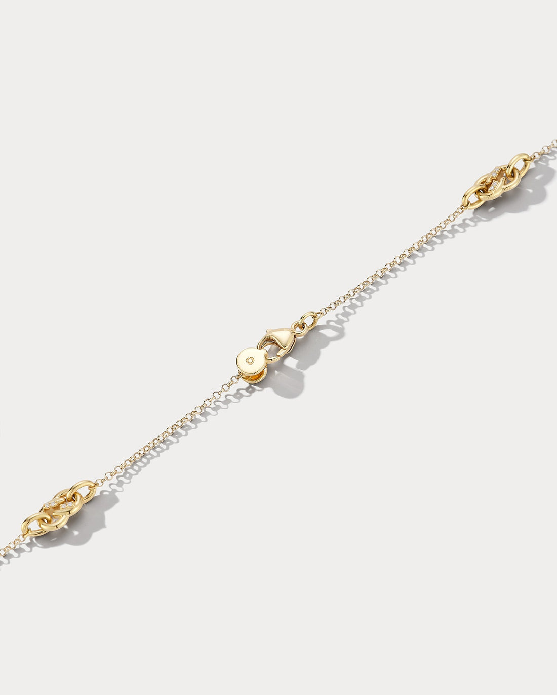 Yellow Gold &amp; Diamond 16 Inch Infinity Necklace - Ammrada