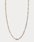 18K Yellow Gold & Diamond 36 Inch Mixed Link Necklace - Ammrada