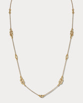 Yellow Gold & Diamond 36 Inch Infinity Necklace - Ammrada