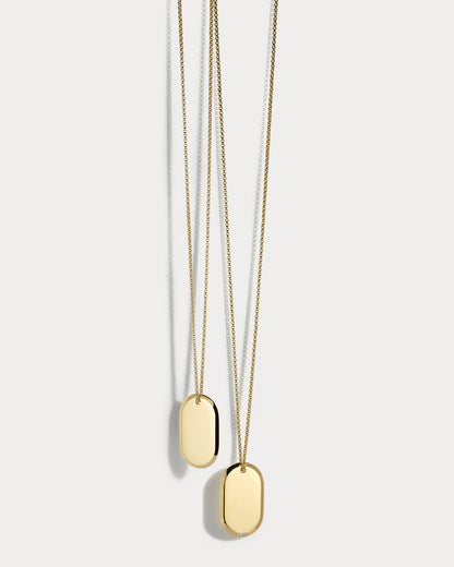 18k Yellow Gold Dog Tag - Ammrada