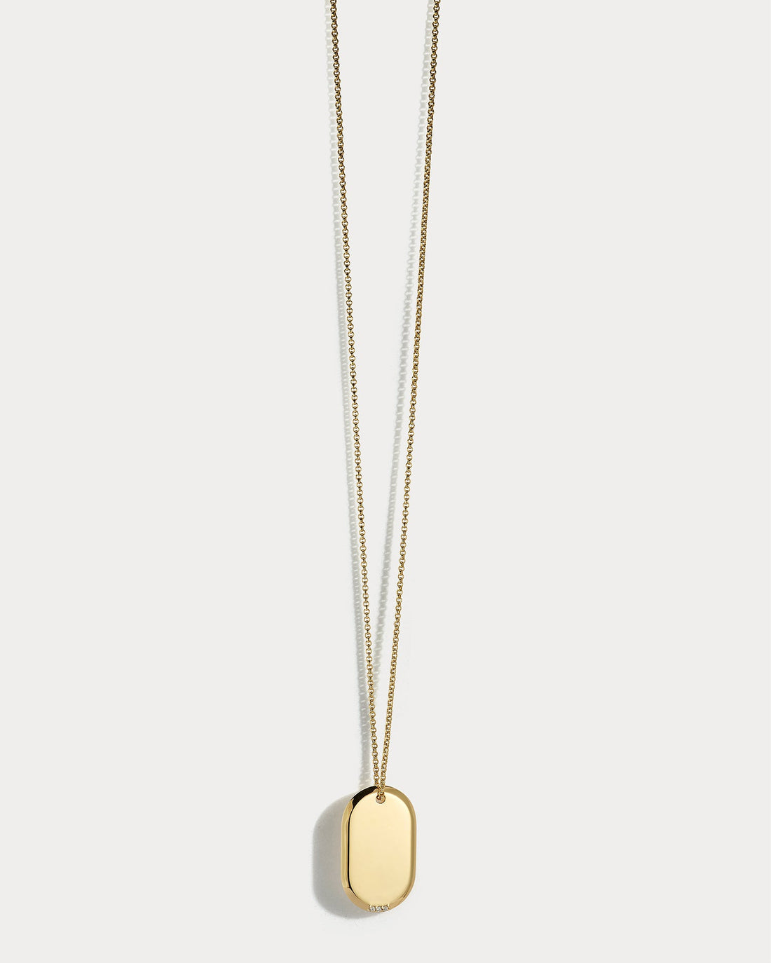 18k Yellow Gold Dog tag with diamonds - Ammrada