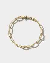 18K Yellow Gold & Diamond Mixed Link Bracelet - Ammrada