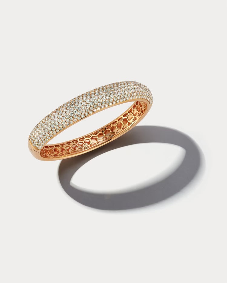 Rose Gold Diamond Bangle - Ammrada