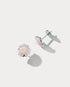 Heartnote White Gold and Pink Pearl Ceramic Earstuds - Ammrada