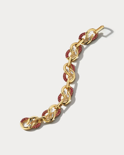 Ruby and Diamond Link Bracelet - Ammrada