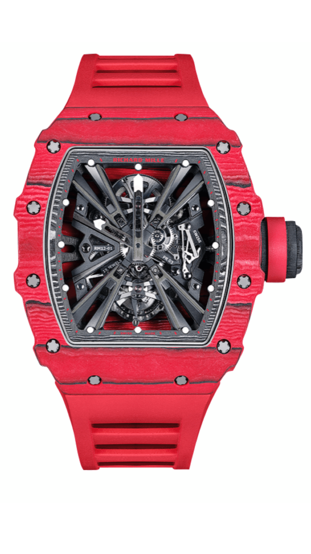 Richard Mille RM12 Carbon Red Quartz TPT - HauteLuxuryWatches