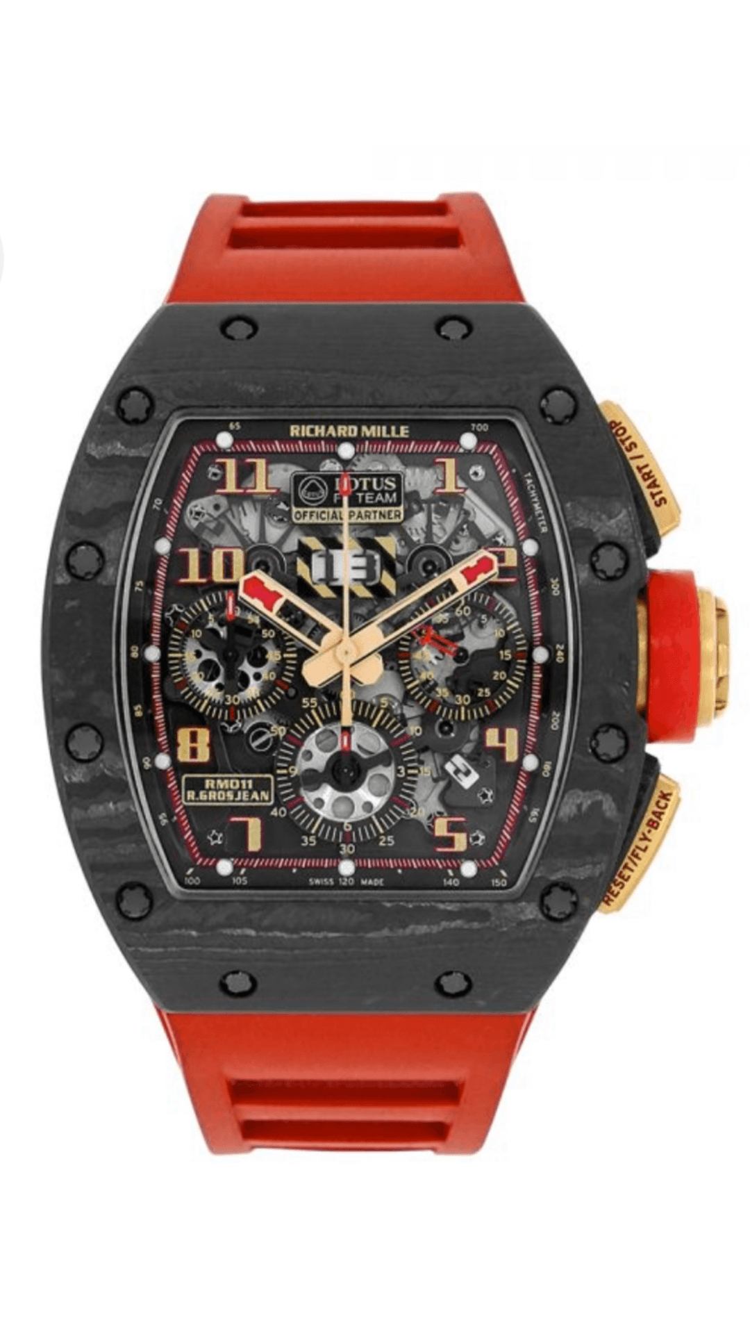 Richard Mille RM11 F1 Lotus Romain Grosjean - HauteLuxuryWatches