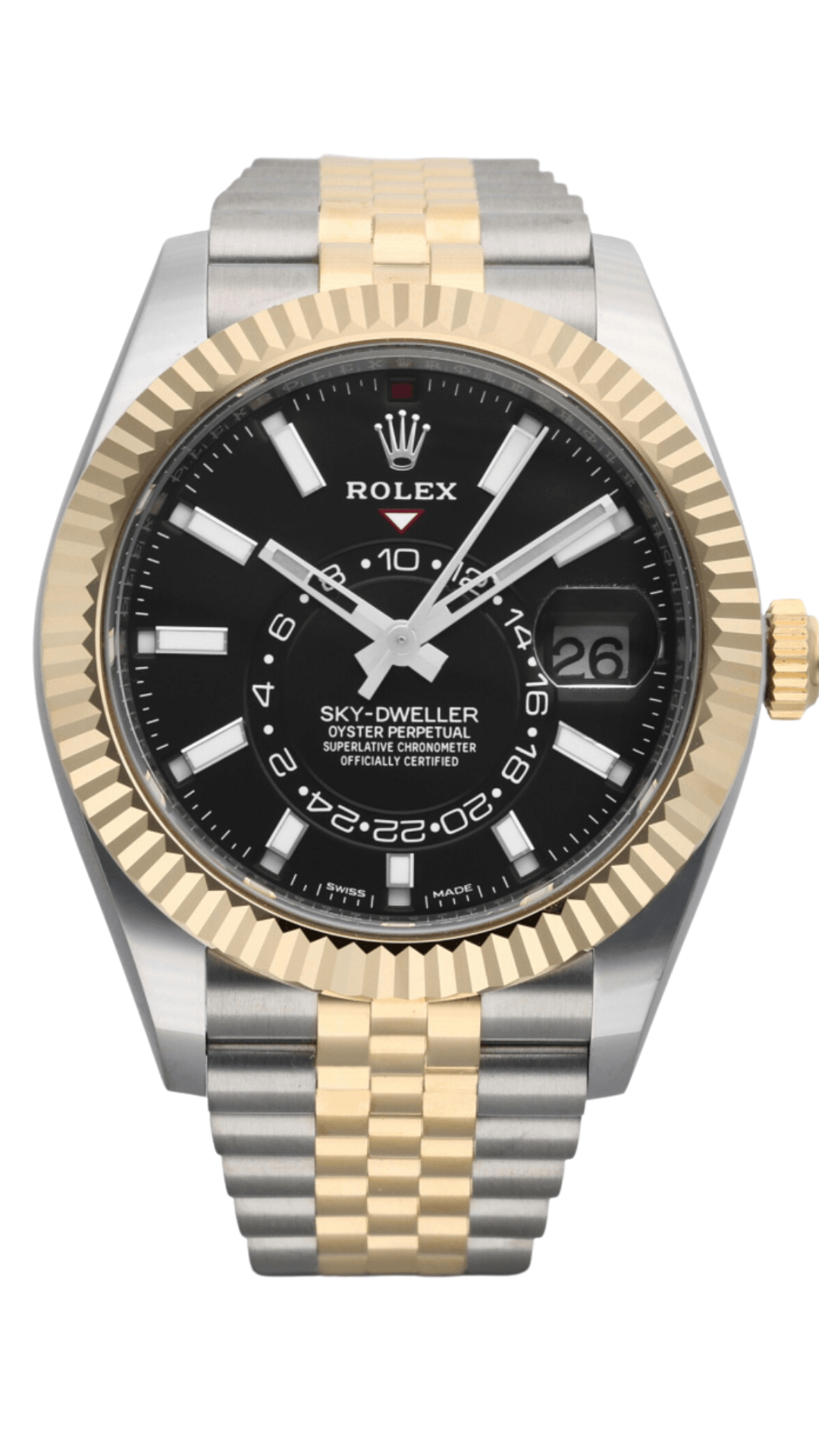 Rolex Skydweller Black Dial Jubilee 326933 - HauteLuxuryWatches