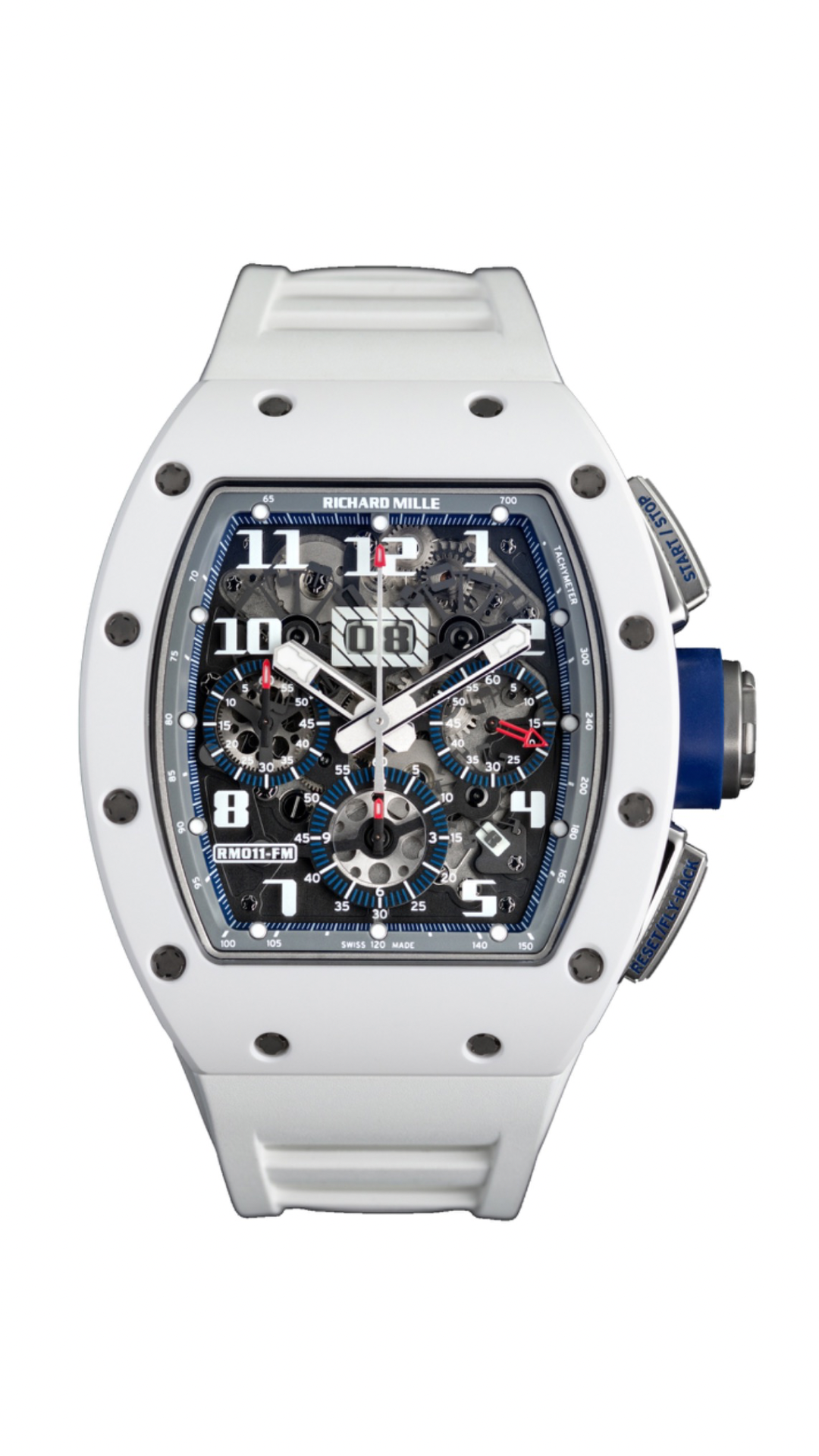 Richard Mille RM011 ‘St.Tropez’ White Ceramic - HauteLuxuryWatches